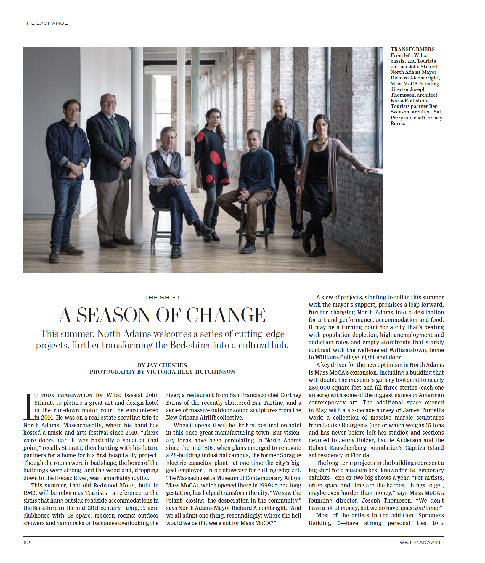 A Season of Change: This summer, North Adams welcomes a series of cutting-edge
projects, further transforming the Berkshires into a cultural hub