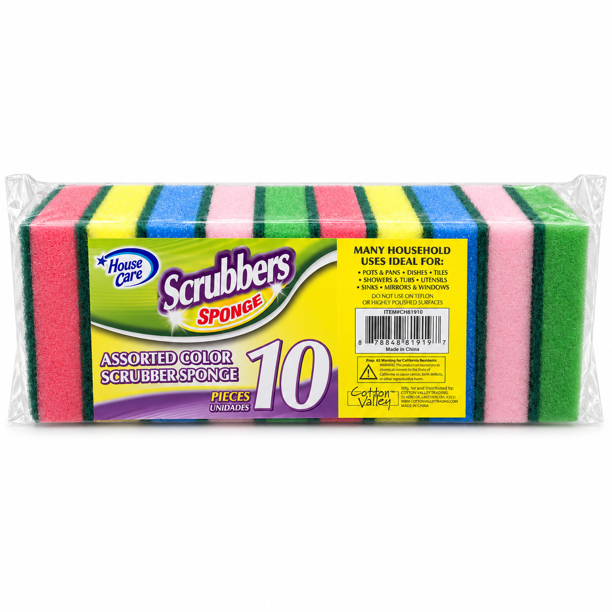 Sponge Scouring Pads 10pc