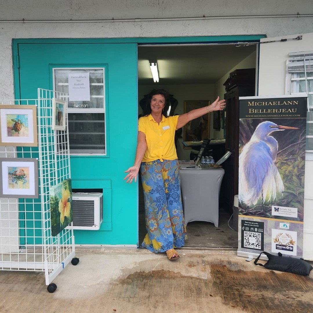 What an amazing weekend visiting with art lovers and collectors! I appreciate everyone who made the creative journey, enduring traffic and weather to make Martin County Open Studio Tour a success! I even enjoyed showing in my &ldquo;messy&rdquo; stud