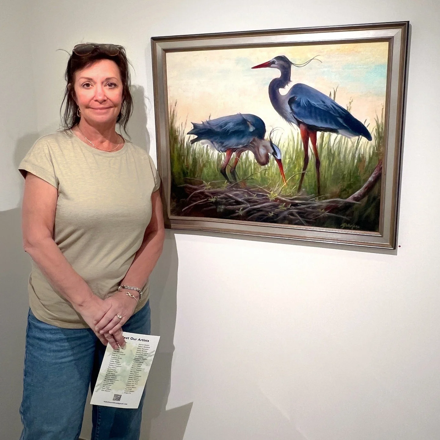 A quick visit a the &ldquo;A shell called Neptune-&ldquo; exhibit became a so long visit! A 🔴 on &ldquo;Anticipation; Hope and Worry&rdquo; is a happy surprise!! Thanks to The Bailey Art Gallery staff for finding my heron family a new home. 

The ex