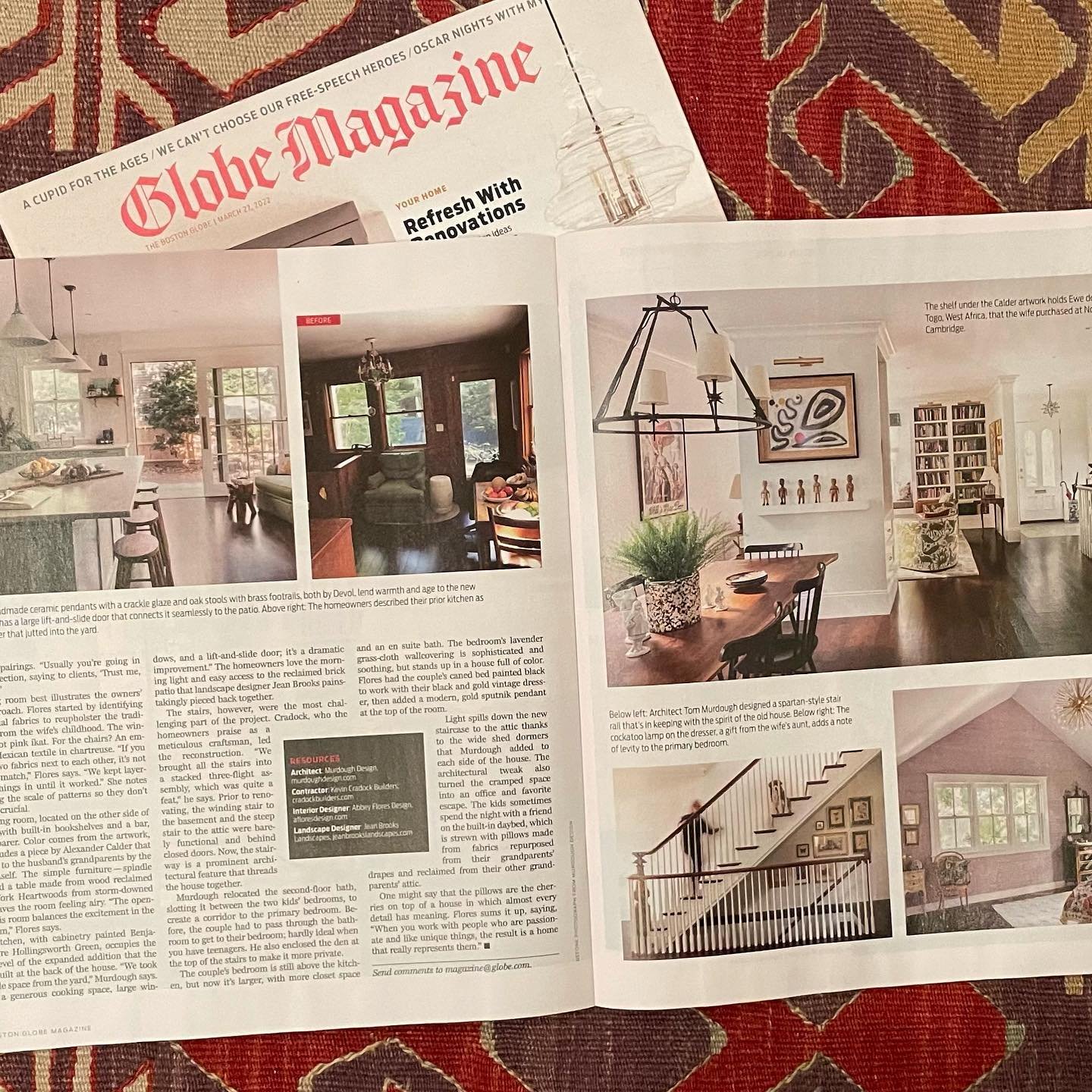 Honored to have been part of this unique and collaborative project.  Thanks @bostonglobemag for recognizing it in today's paper.  And, thanks to my amazing clients who brought so much to the table; the result is a home truly reflective of their perso