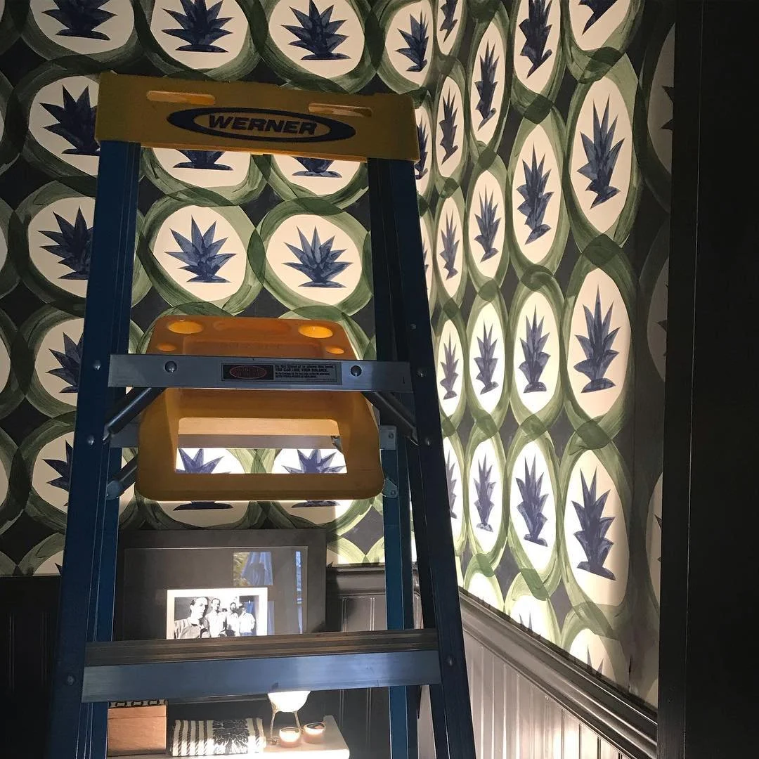 Powder room getting an update.