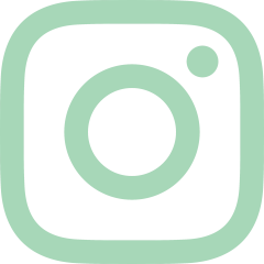 Instagram logo with green and black outline
