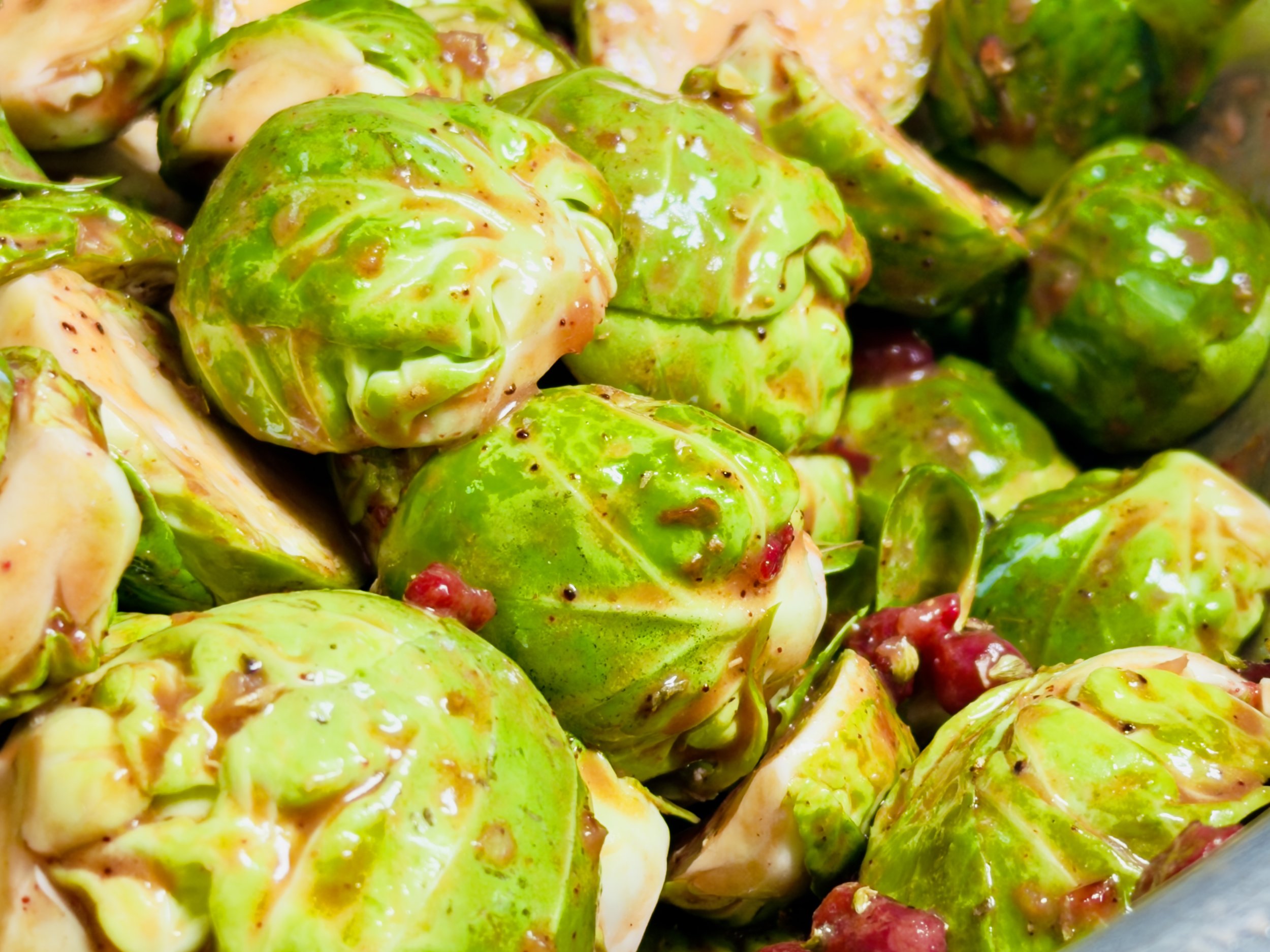 Apple Cider Braised Brussels Sprouts