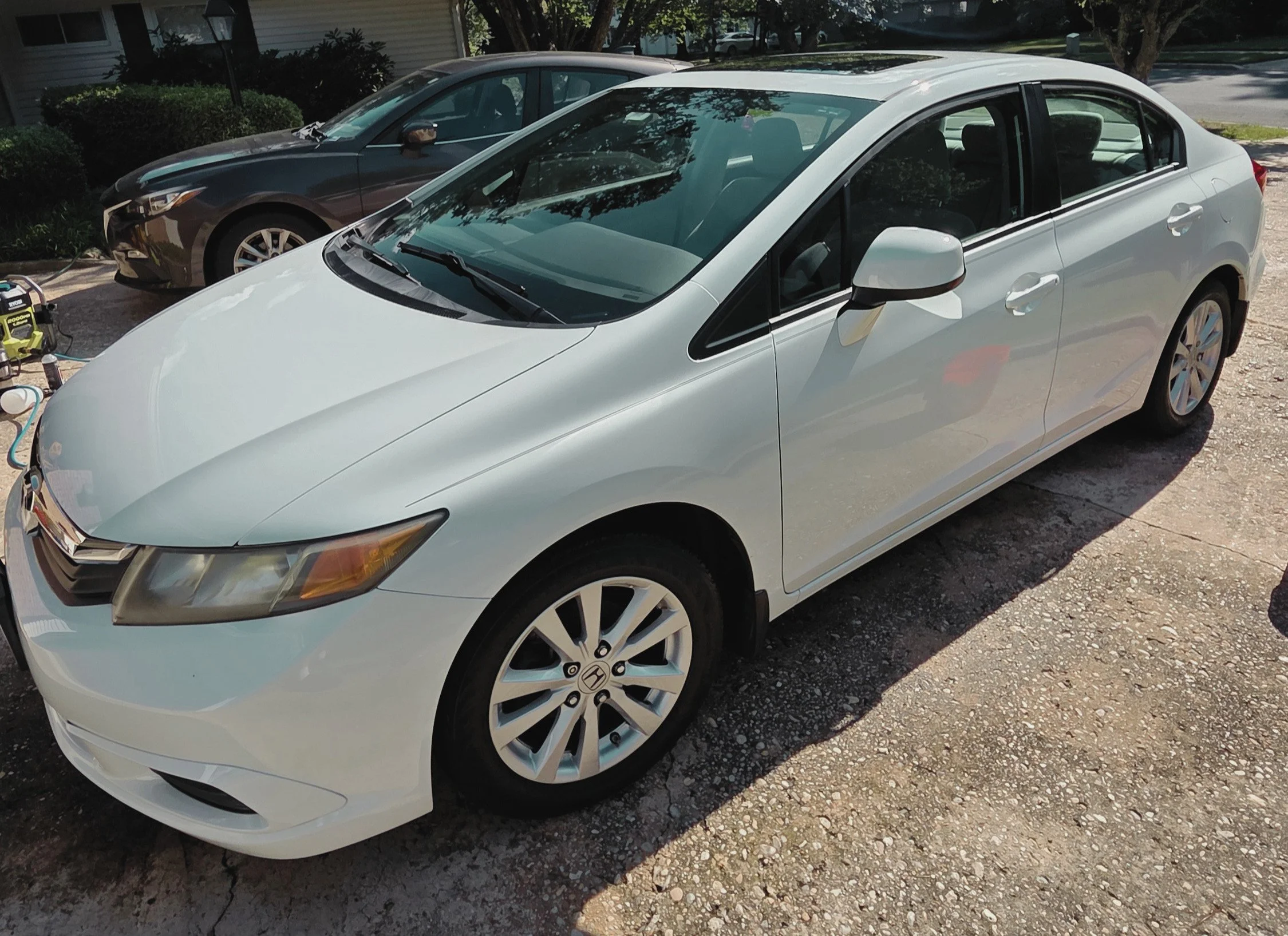 Detailed White Honda Civic