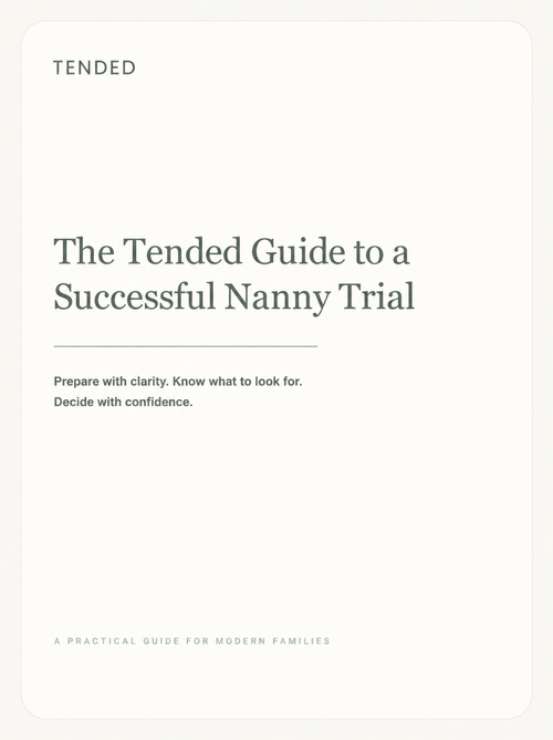The Tended Guide to a Successful Nanny Trial cover
