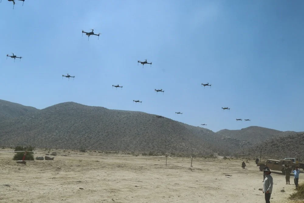 Military drone swarm