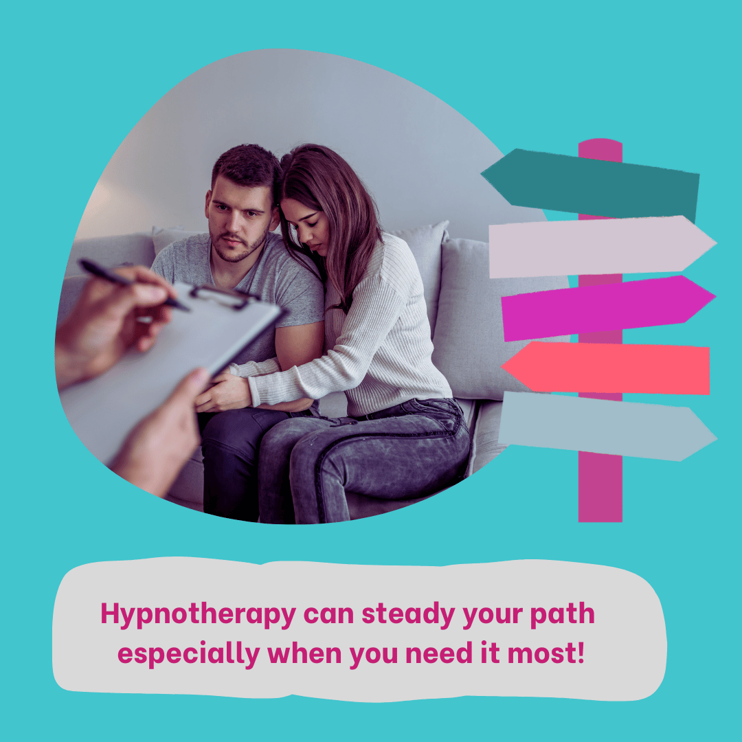 Couple supporting each other during a fertility consultation