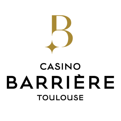 Logo noir avec un grand 'B' doré et une étoile dorée en dessous, sur fond noir.