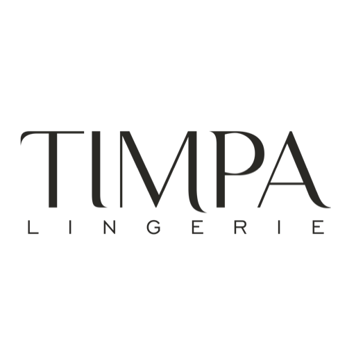 Logo de la marque TIMPA LINGERIE avec le texte en majuscules et une étoile au-dessus du nom.