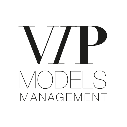 Logo de VIP Models management en noir