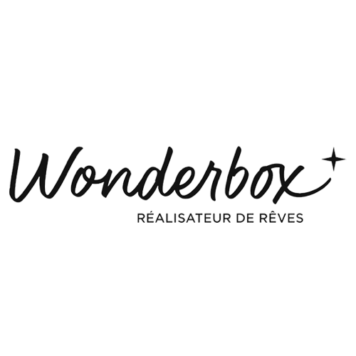 Logo de Wonderbox avec le slogan 'RÉALISATEUR DE RÊVES'
