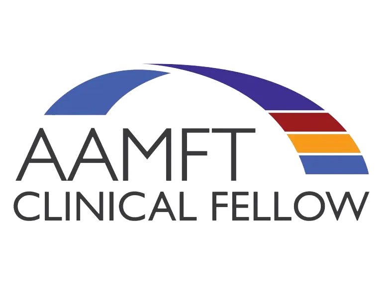 Logo for AMF Clinical Fellow featuring a multicolored arc and bold text.