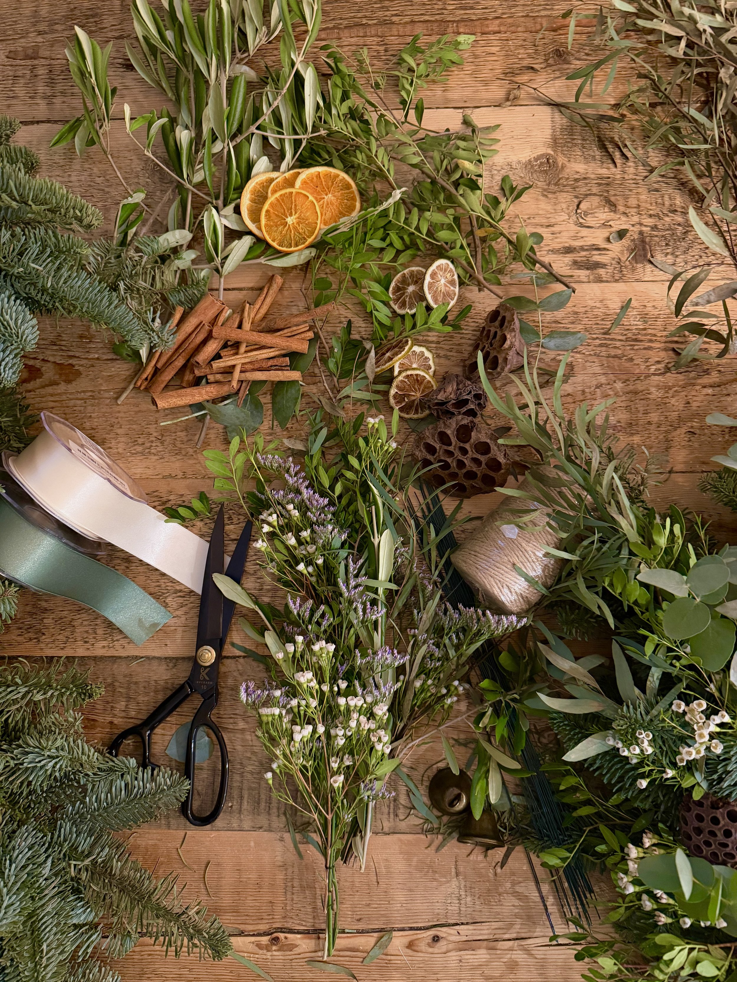 Christmas Wreath Workshop at Yellowave, Brighton • Thursday 3rd December 6pm - 8pm