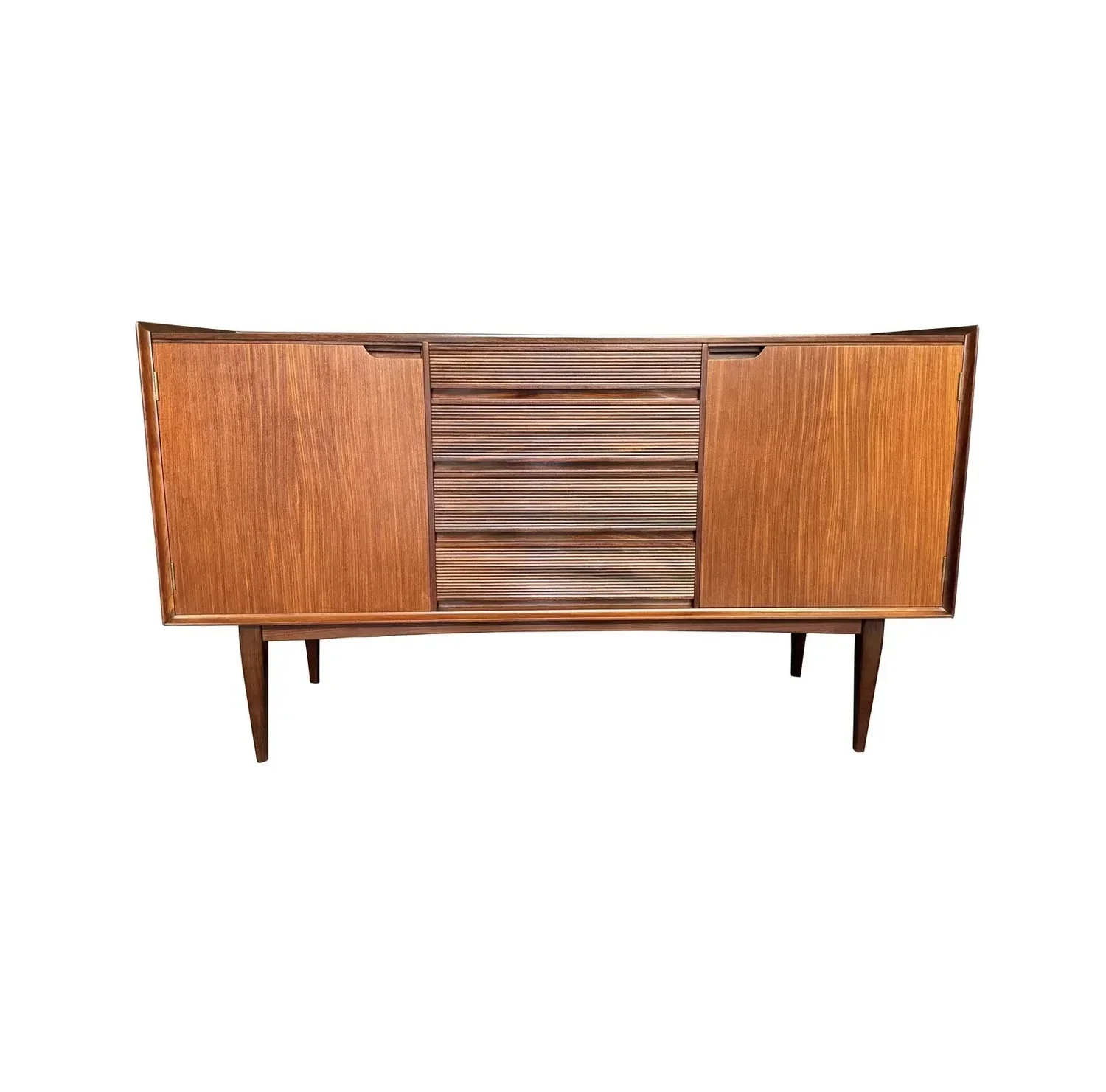 Vintage British Mid Century Modern Teak Compact Credenza By Richard Hornby
