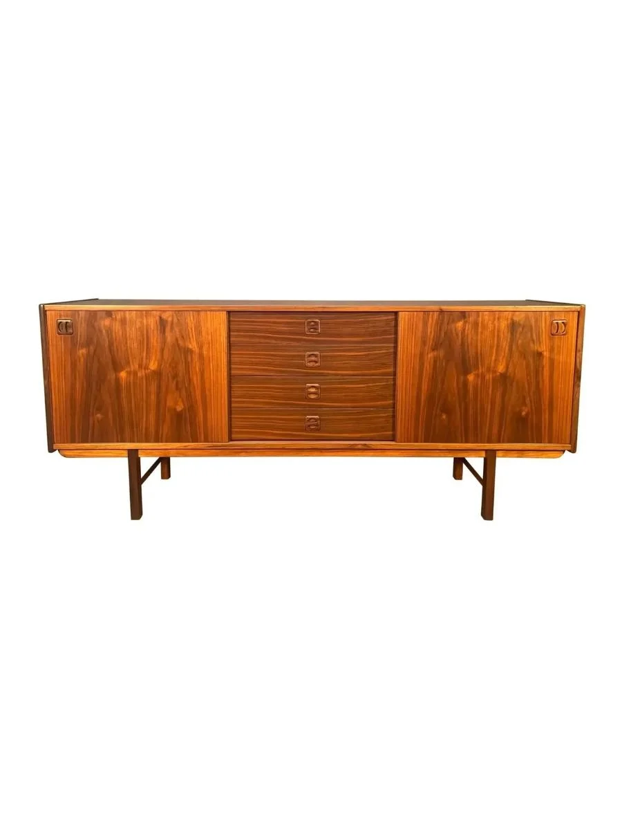 Vintage Scandinavian Mid Century Modern "Köln" Walnut Credenza By Ikea Mobler