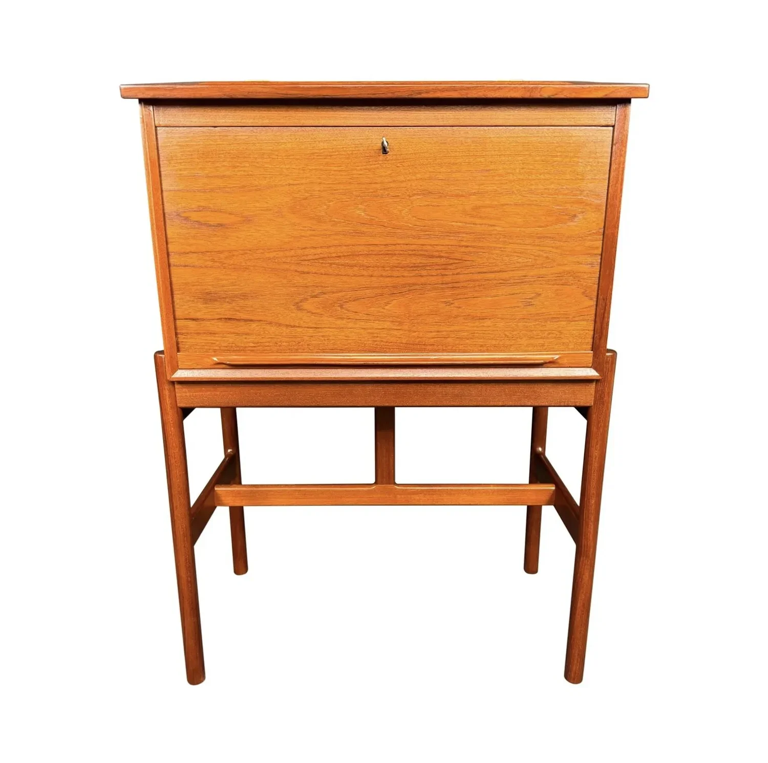 Vintage Danish Mid Century Modern Teak Secretary Desk "Model 62" By Arne Wahl Iversen