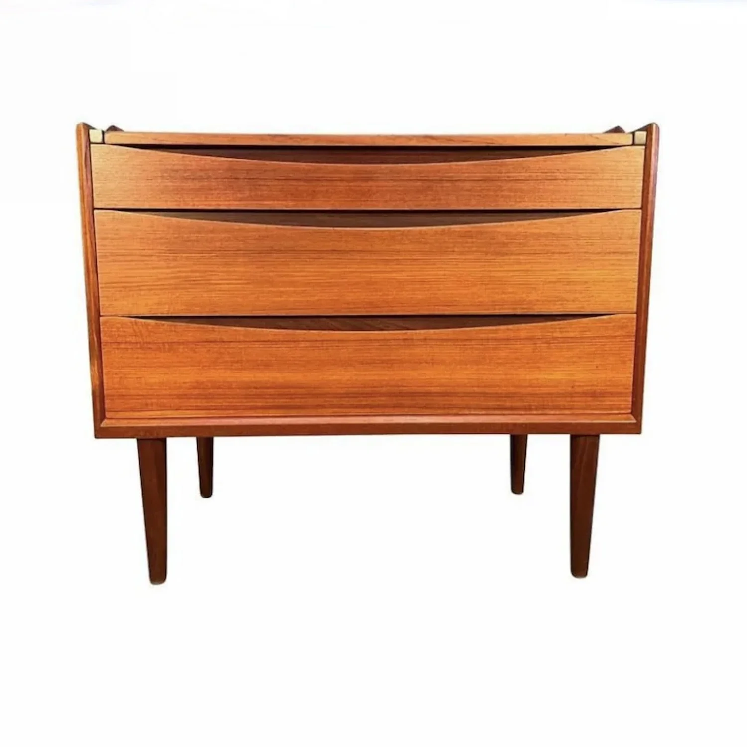 Vintage Danish Mid Century Modern Teak Dresser Vanity In The Manner Of Arne Vodder