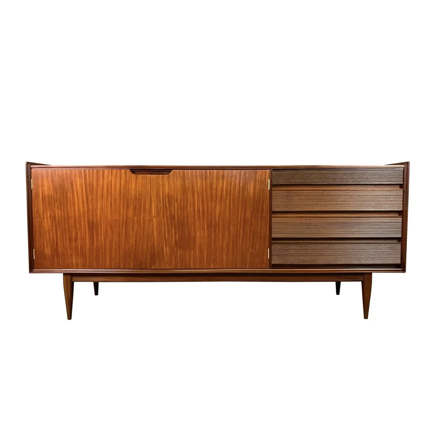 Vintage British Mid Century Modern Afromasia Teak Credenza By Richard Hornby