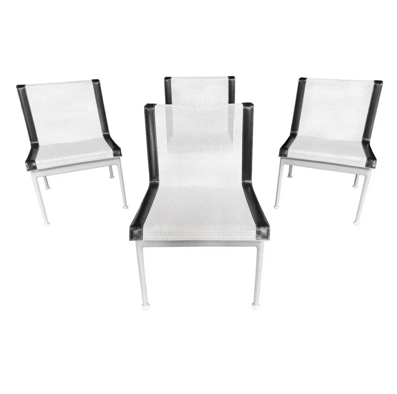 Set Of Four Vintage Mid Century Modern 1966 Leisure Collection Patio Dining Chairs By Richard Schultz For Knoll