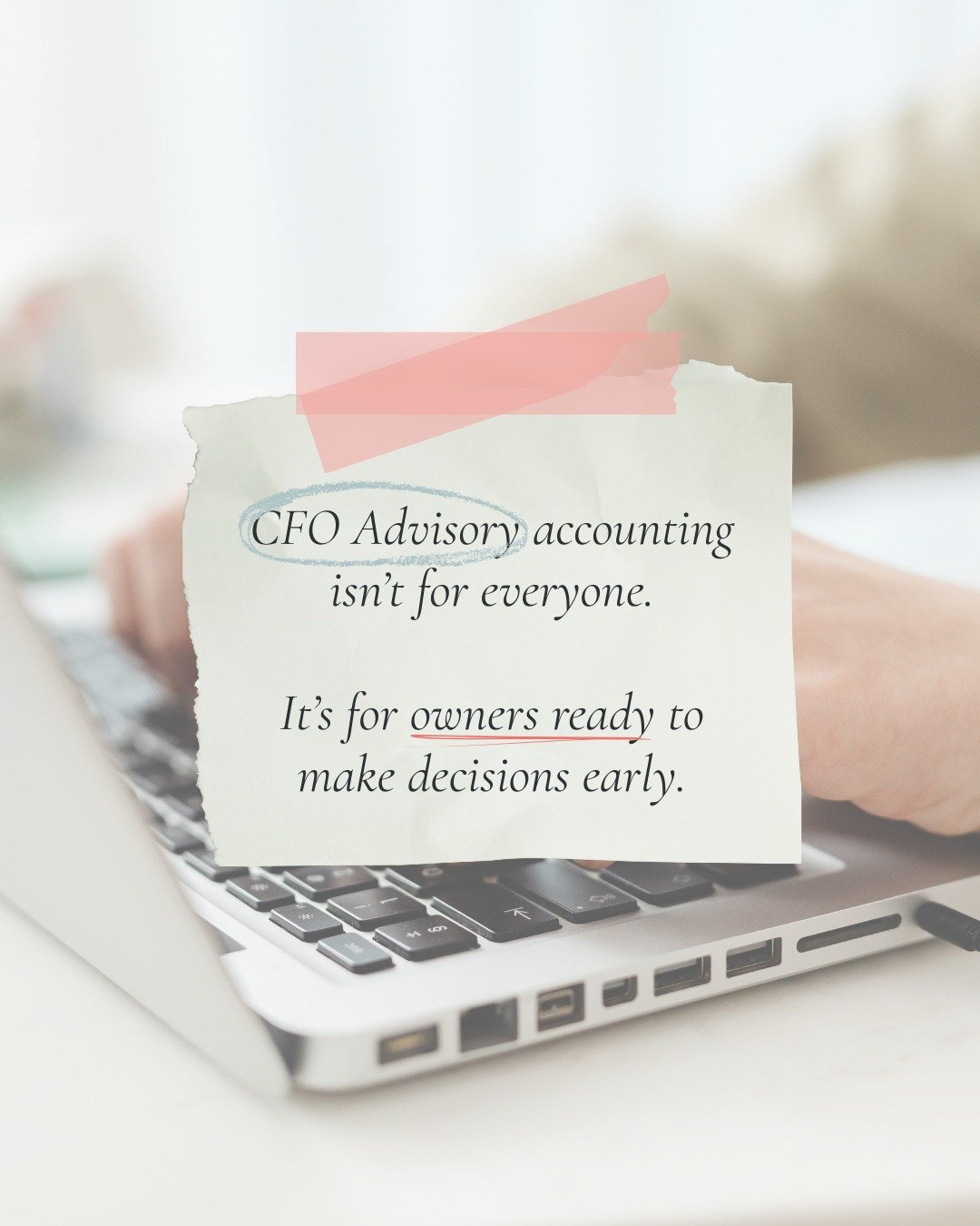 CFO Advisory accounting is not about looking back.

It is about shaping what comes next.
It is not for business owners who prefer to wait.
It is for those who are ready to make informed decisions early, while there is still leverage.

When you unders