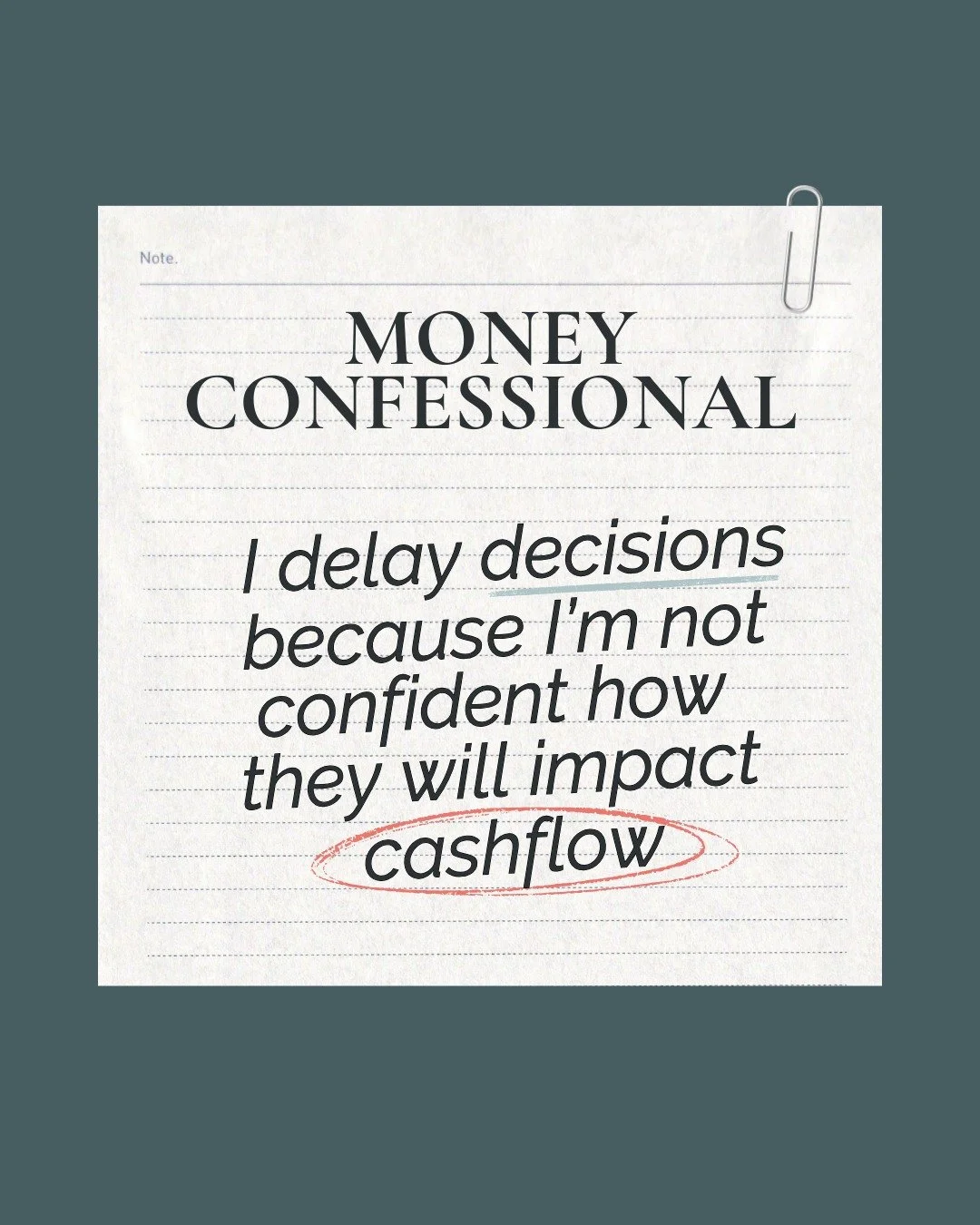 Strong revenue can mask underlying uncertainty, especially in service-based businesses where cash flow timing matters more than totals.

When decisions feel heavier than they should, it is rarely an execution issue. More often, it is a visibility iss