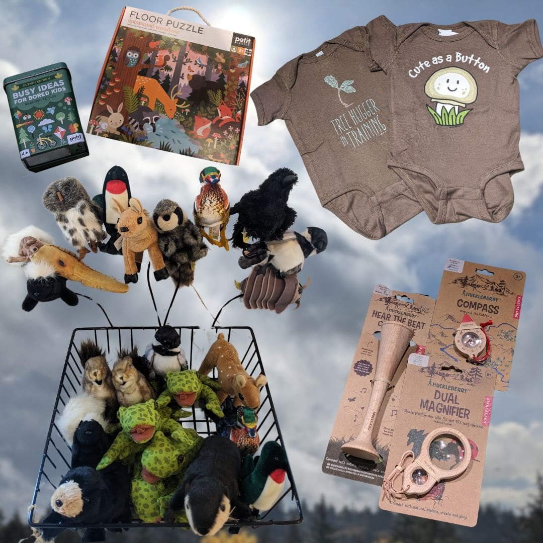  Animal-themed toys, cards, and kids’ apparel at the Hoyt Arboretum gift shop. 
