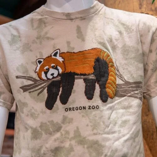  A red panda T-shirt on display at the Oregon Zoo gift shop. 