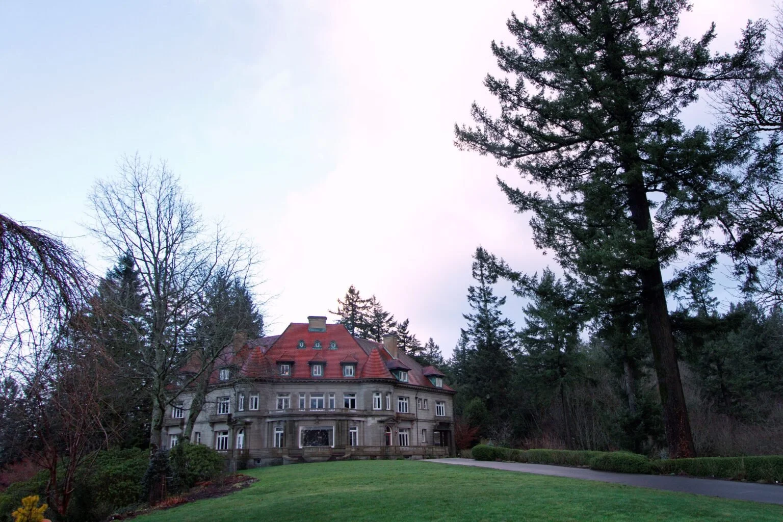 Pittock Mansion from the Wildwood Trail