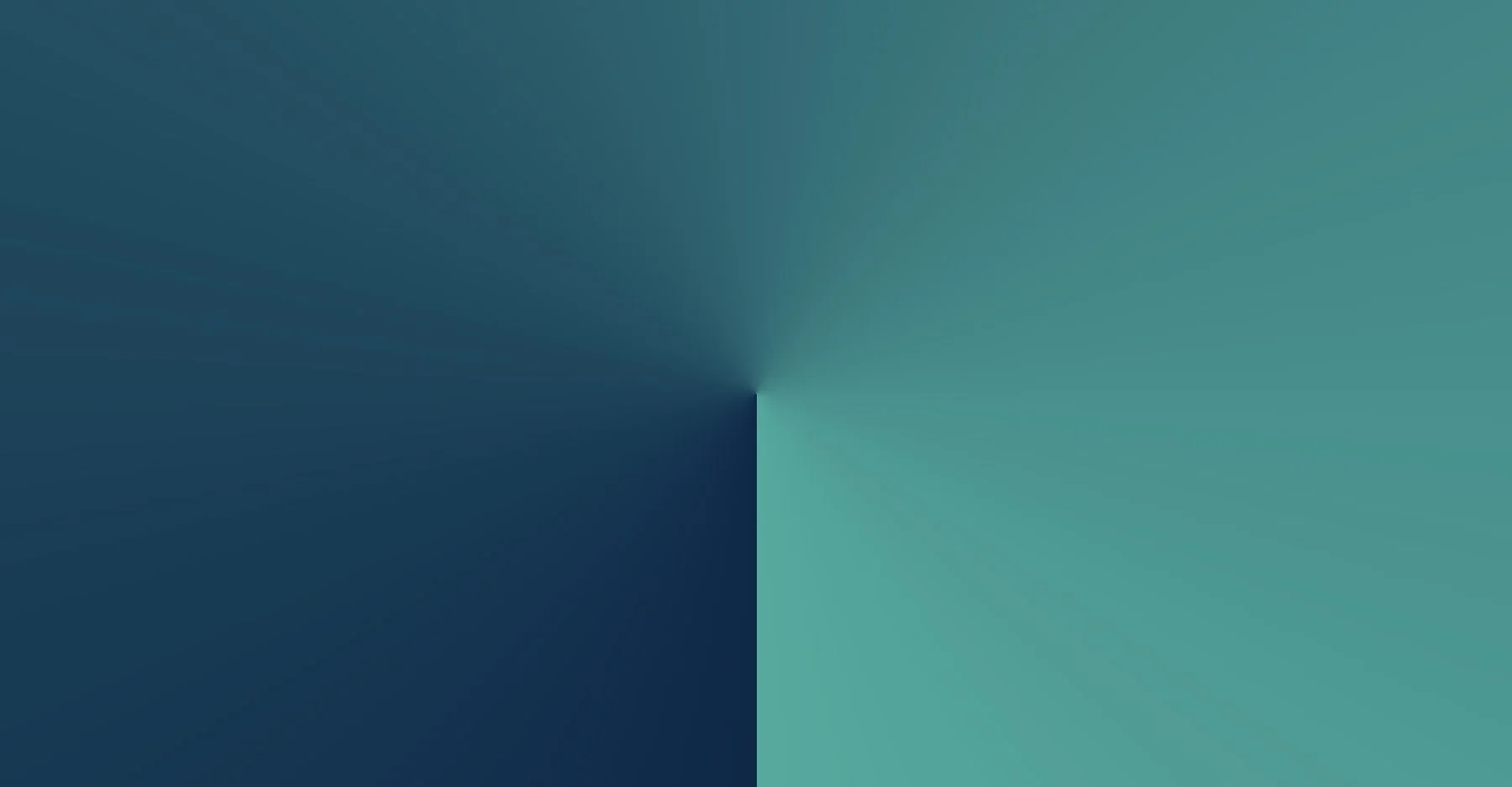 Abstract digital art with a gradient split into four sections, transitioning from dark blue to light turquoise with a subtle depth effect.