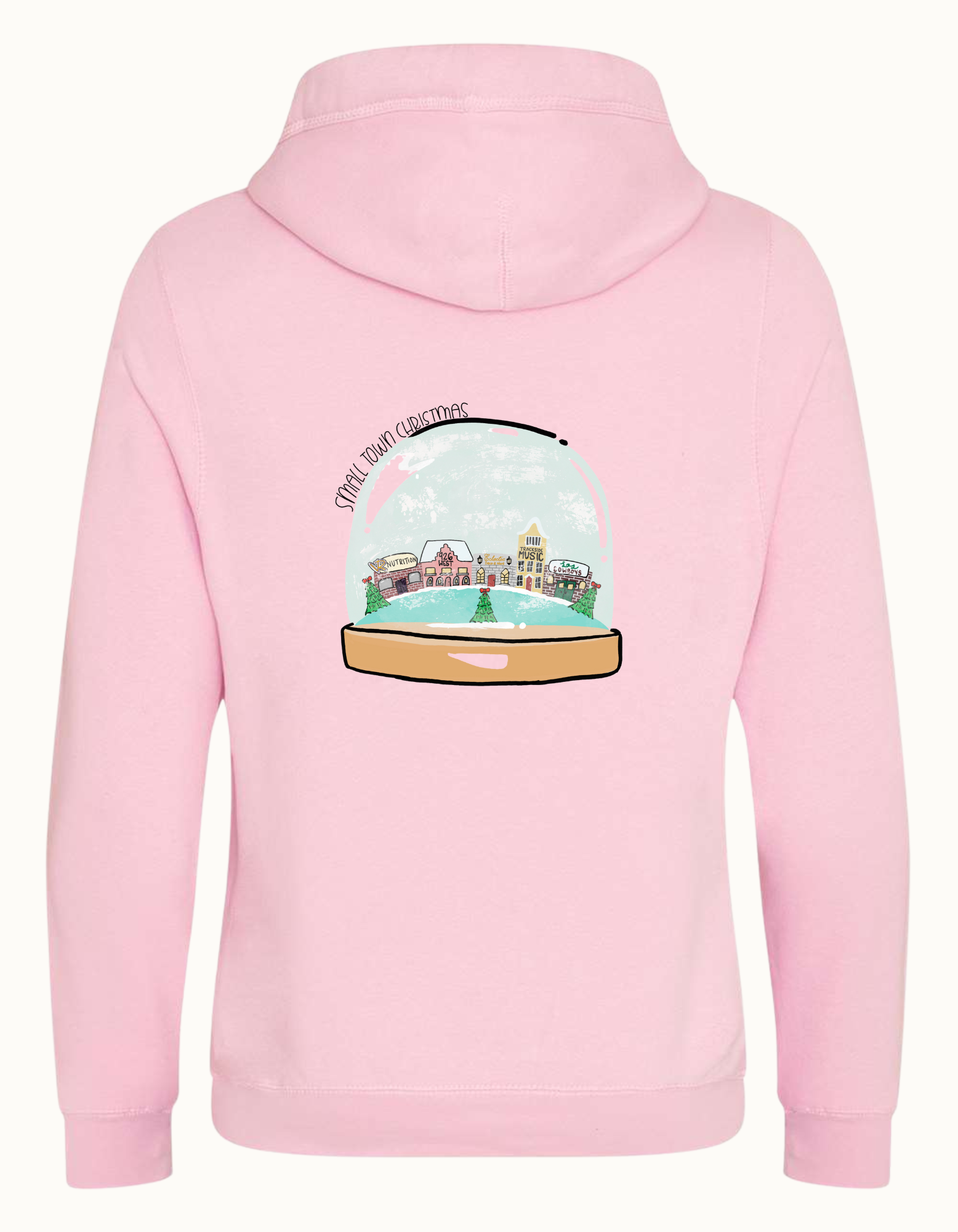 snow globe cross-neck sweatshirt