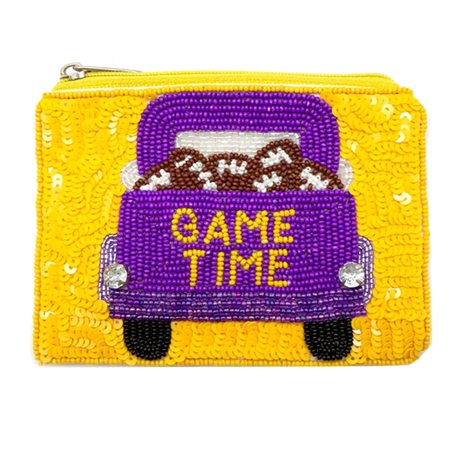 game day football coin purse