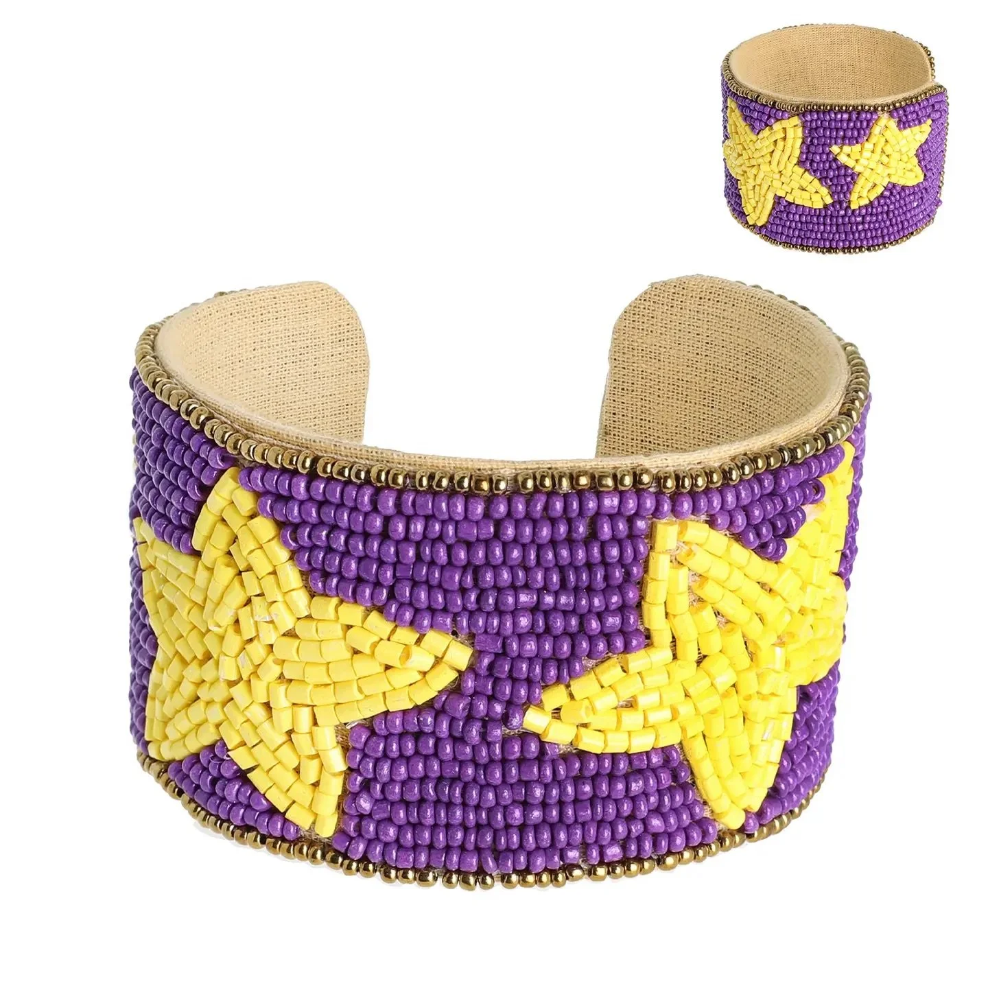 star beaded cuff bracelet