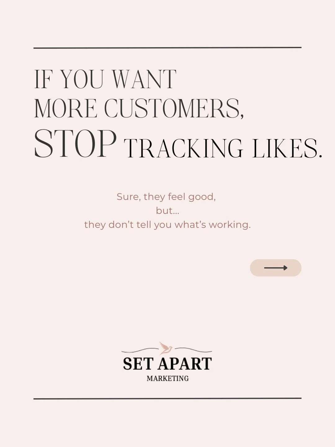Let&rsquo;s be honest&hellip; likes feel 👍🏼 but they don&rsquo;t grow your business.

If you&rsquo;re randomly posting or running ads, and they aren&rsquo;t turning into inquiries, it&rsquo;s because real results come from intent and patience. Post