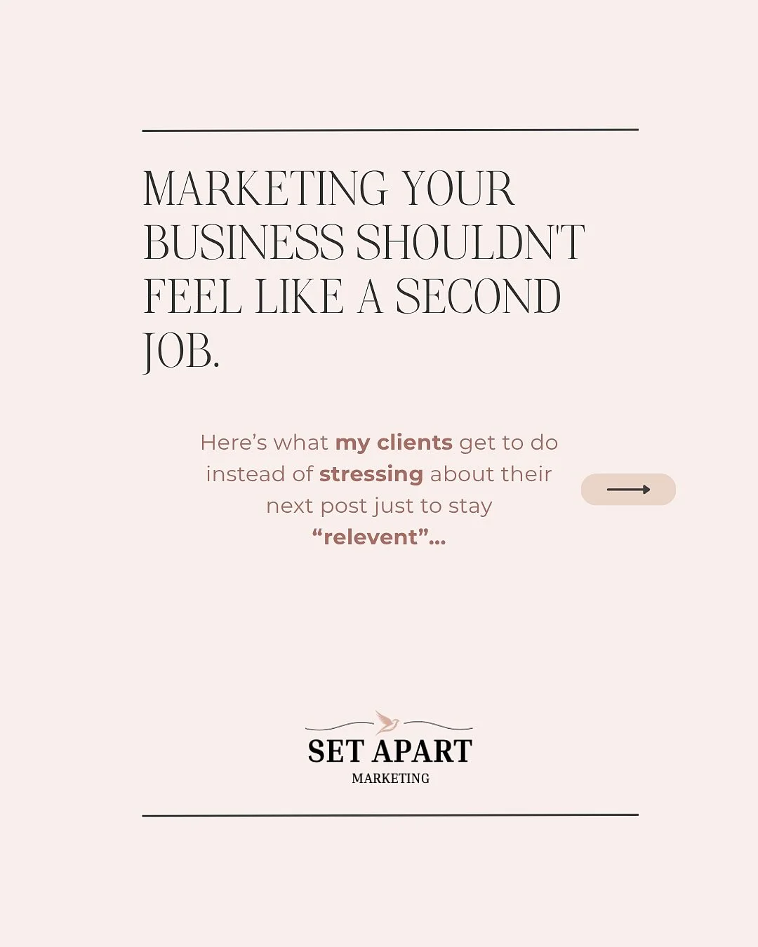 Your business deserves your FULL attention!

The truth is, most business owners aren&rsquo;t struggling because they&rsquo;re not good at what they do&hellip;
They&rsquo;re just stretched WAY too thin trying to do it all.

When you have someone else 