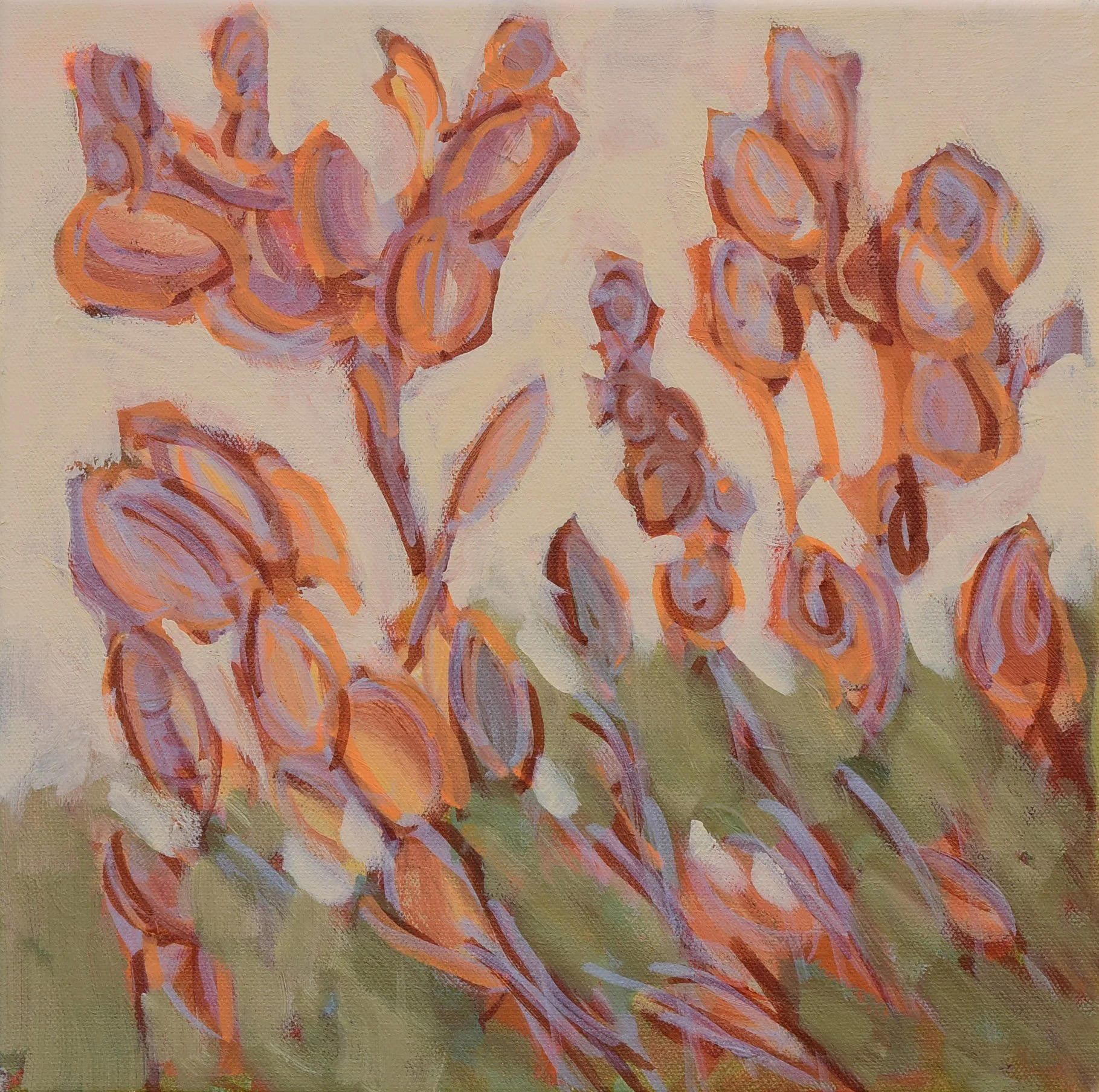 Autumn Abstraction, 12"x12", Fine Art Acrylic, $250