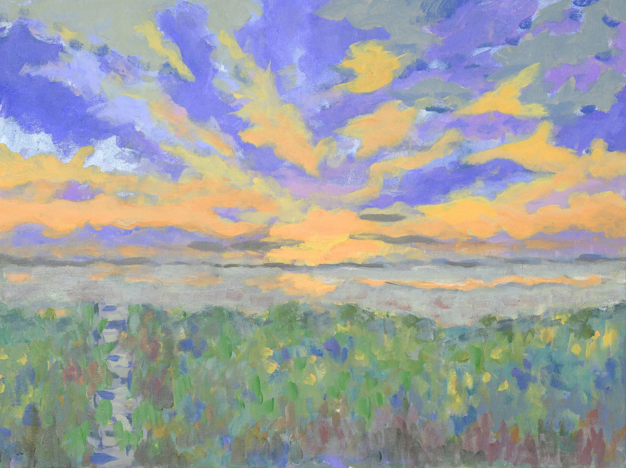Evening Sunset, 18"x24", Fine Art Acrylic, $800