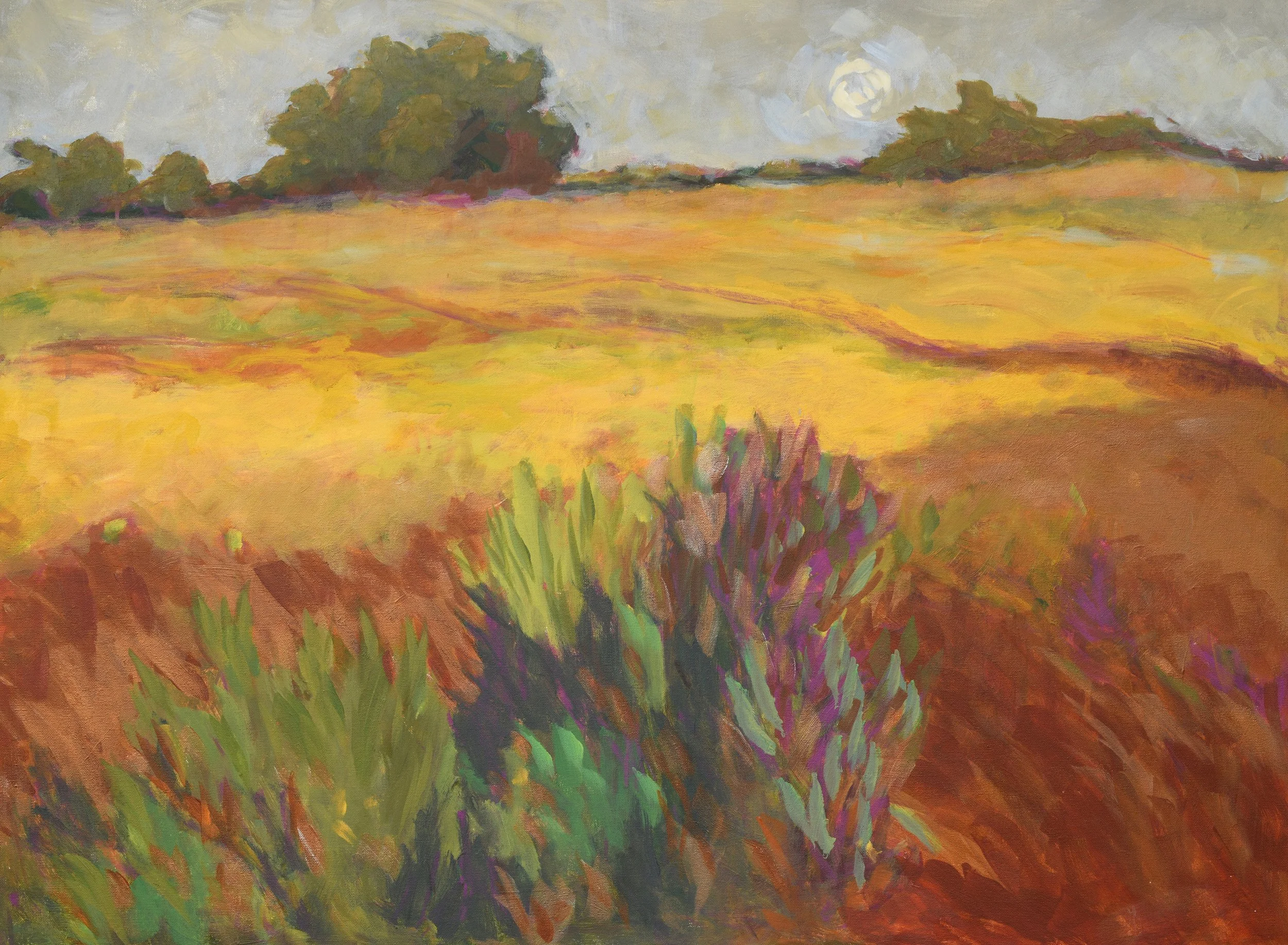 Moonrise Country, 30"x40", Fine Art Acrylic, $2800