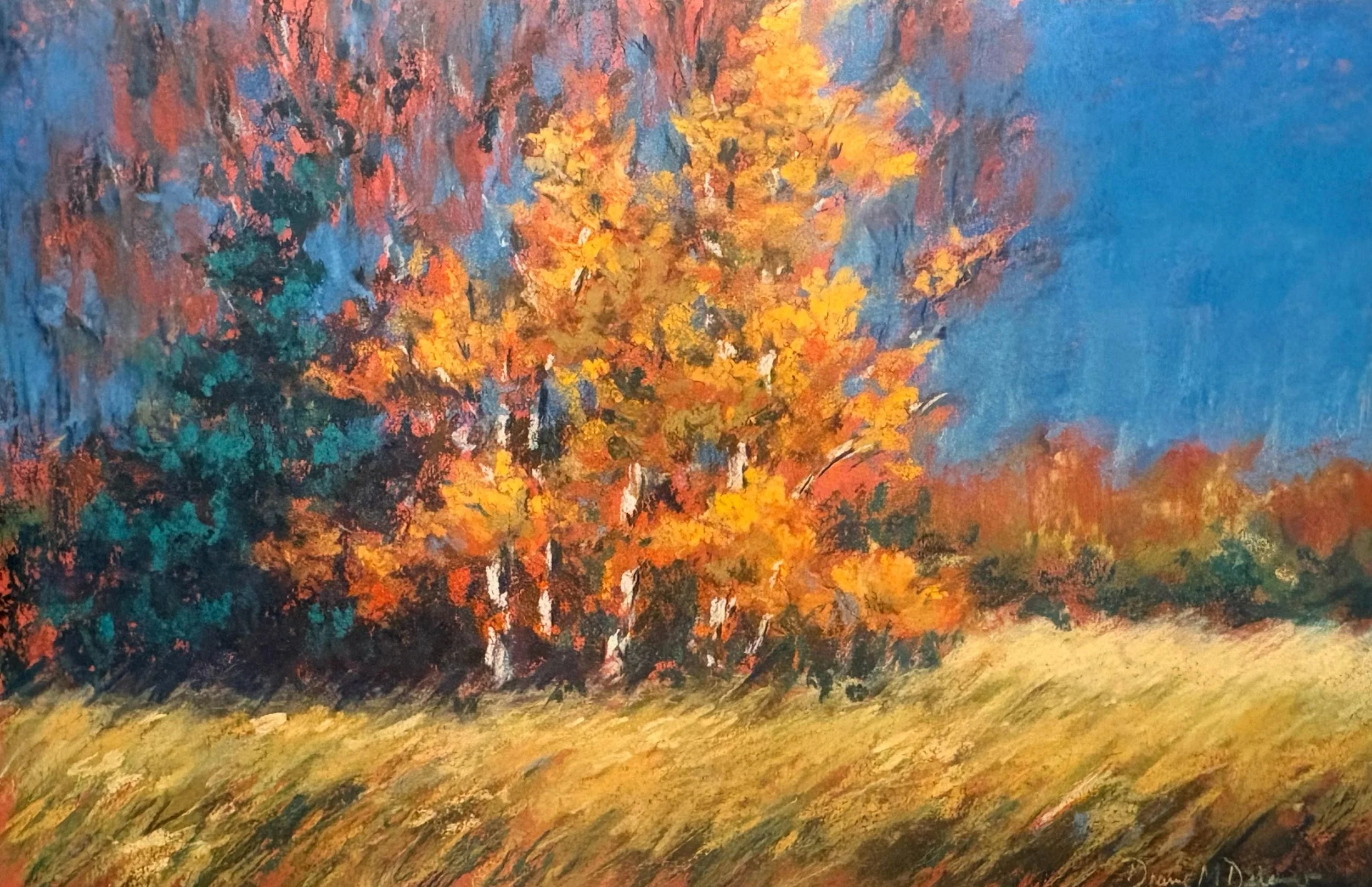 Autumn Birch, 12"x18"