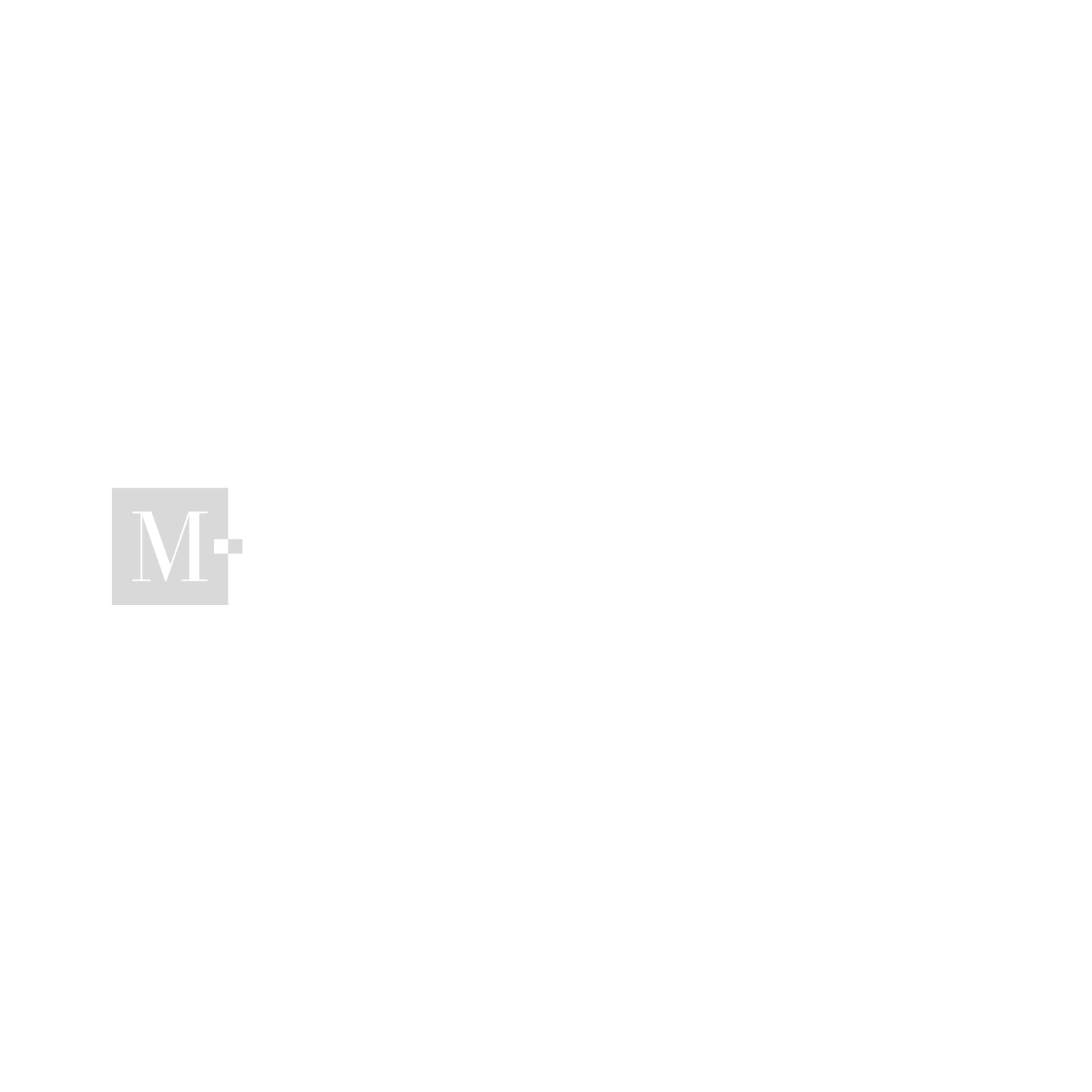 Black background with the text 'M PROPERTIES' and a logo featuring a gray square with a white 'M' and a smaller white square.