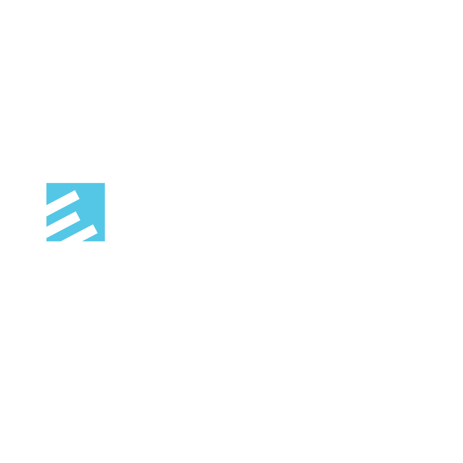 Elevate ENT Partners logo with black background, blue square with white diagonal lines, and white text.