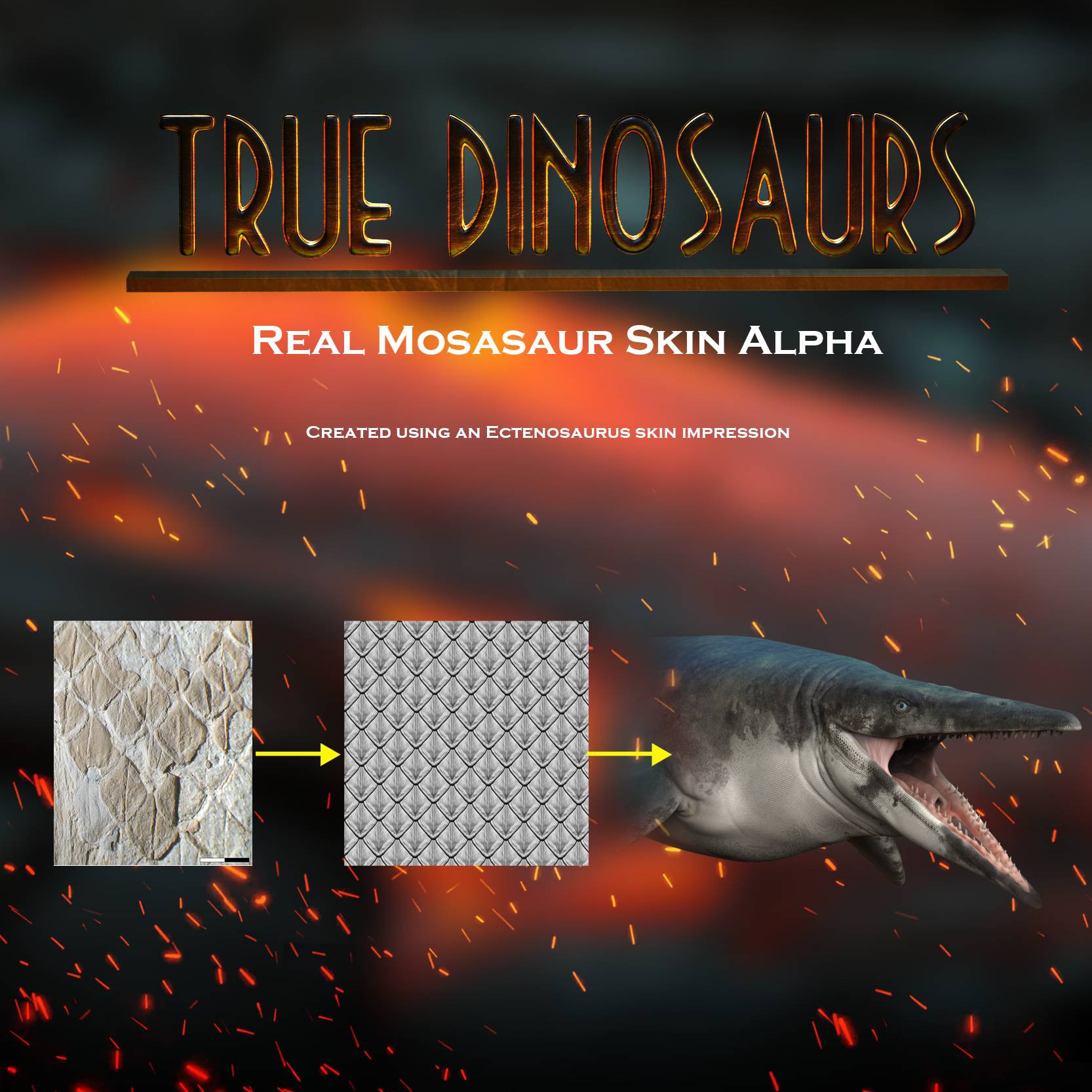 Mosasaur Skin Alpha Tile