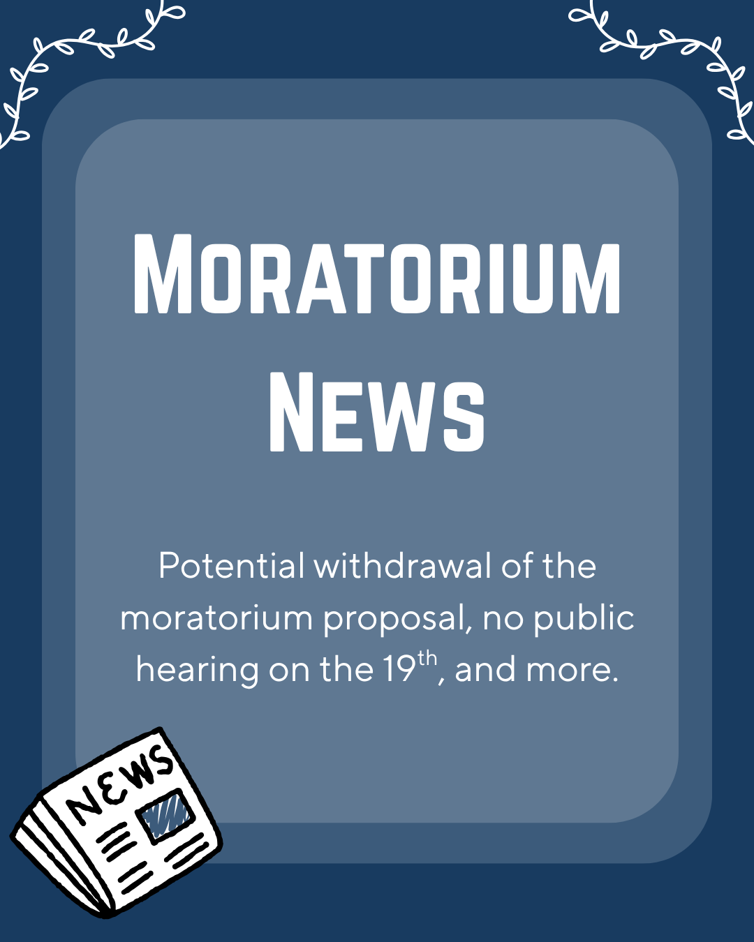 Moratorium Updates