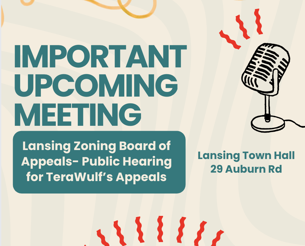 Zoning Board of Appeals Meeting: Public Hearings for TeraWulf's Appeals