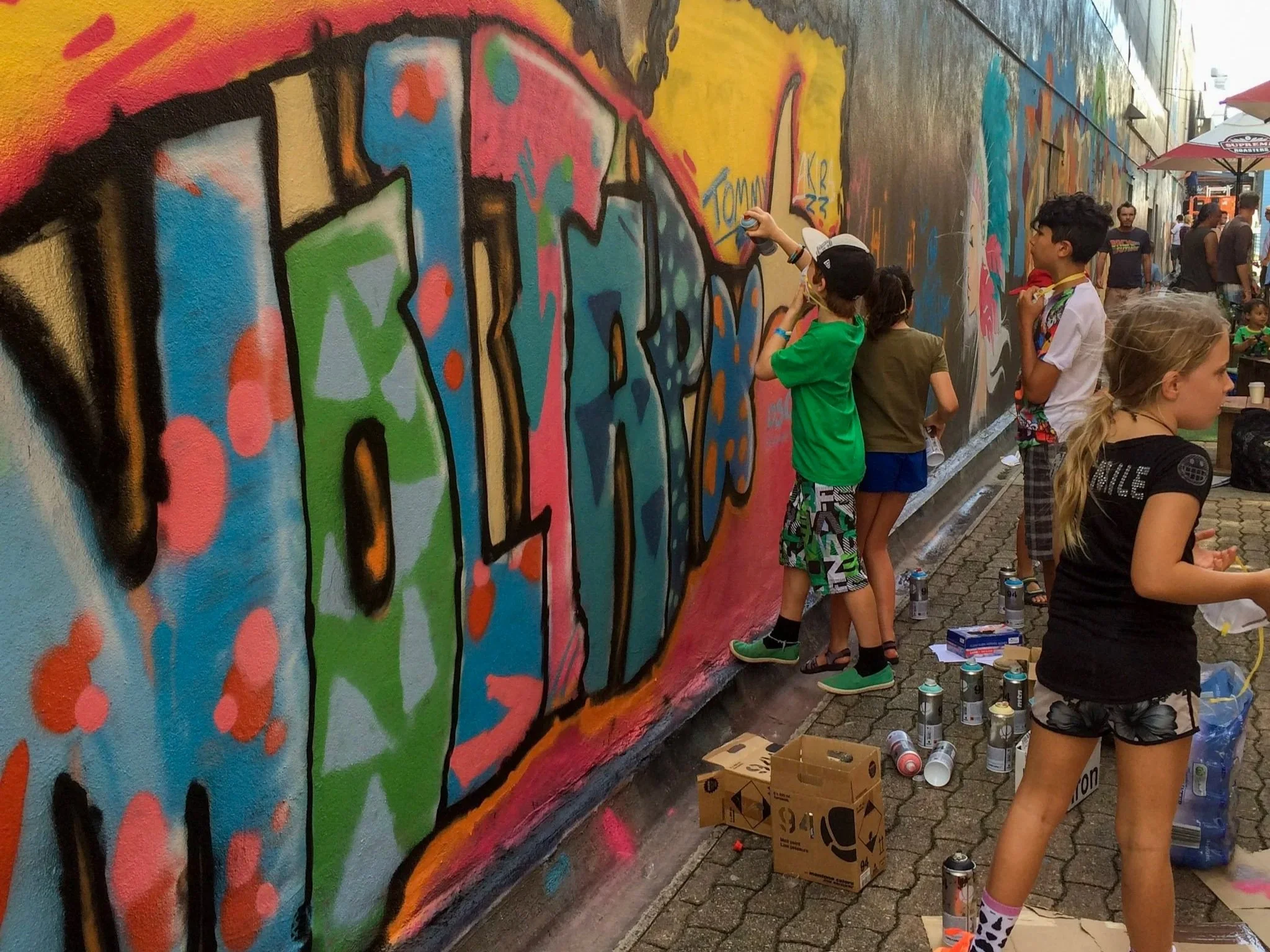 ”The Youth Alleyway Festival is back and the graffiti wall alongside Caffiend is about to be recreated’’