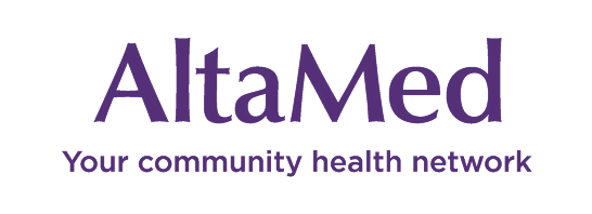 AltaMed logo with the text 'Your community health network' beneath it.
