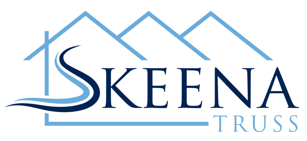 Logo for Skeena Truss featuring a blue house outline and the organization's name.