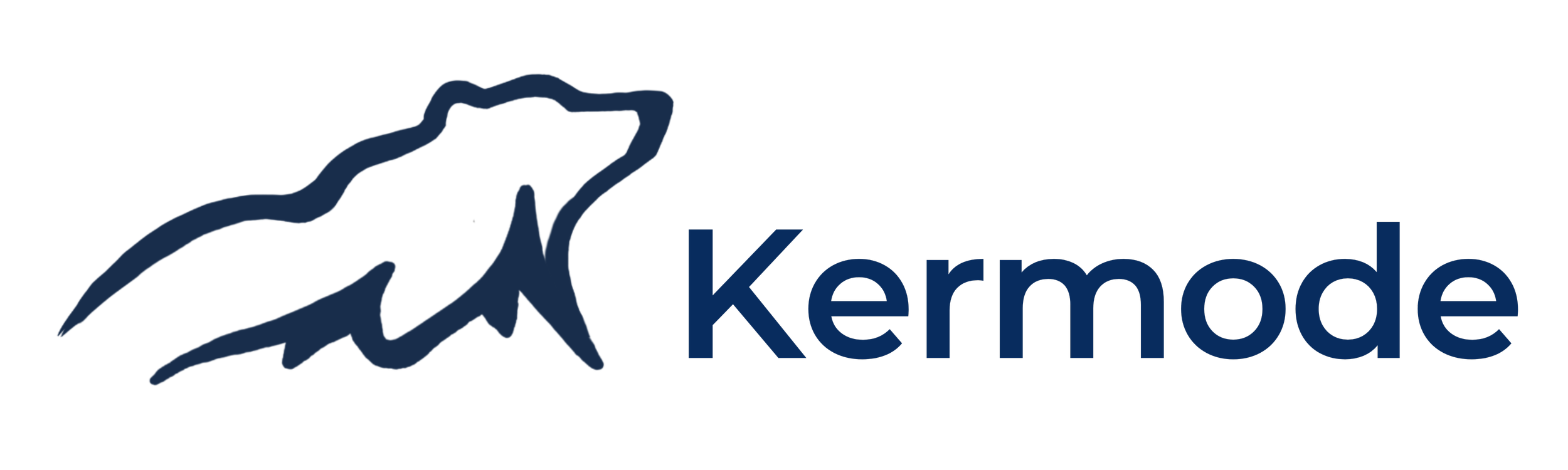 The logo of Kermode, featuring a stylized outline of a bear's head and the word 'kermode' in lowercase letters.