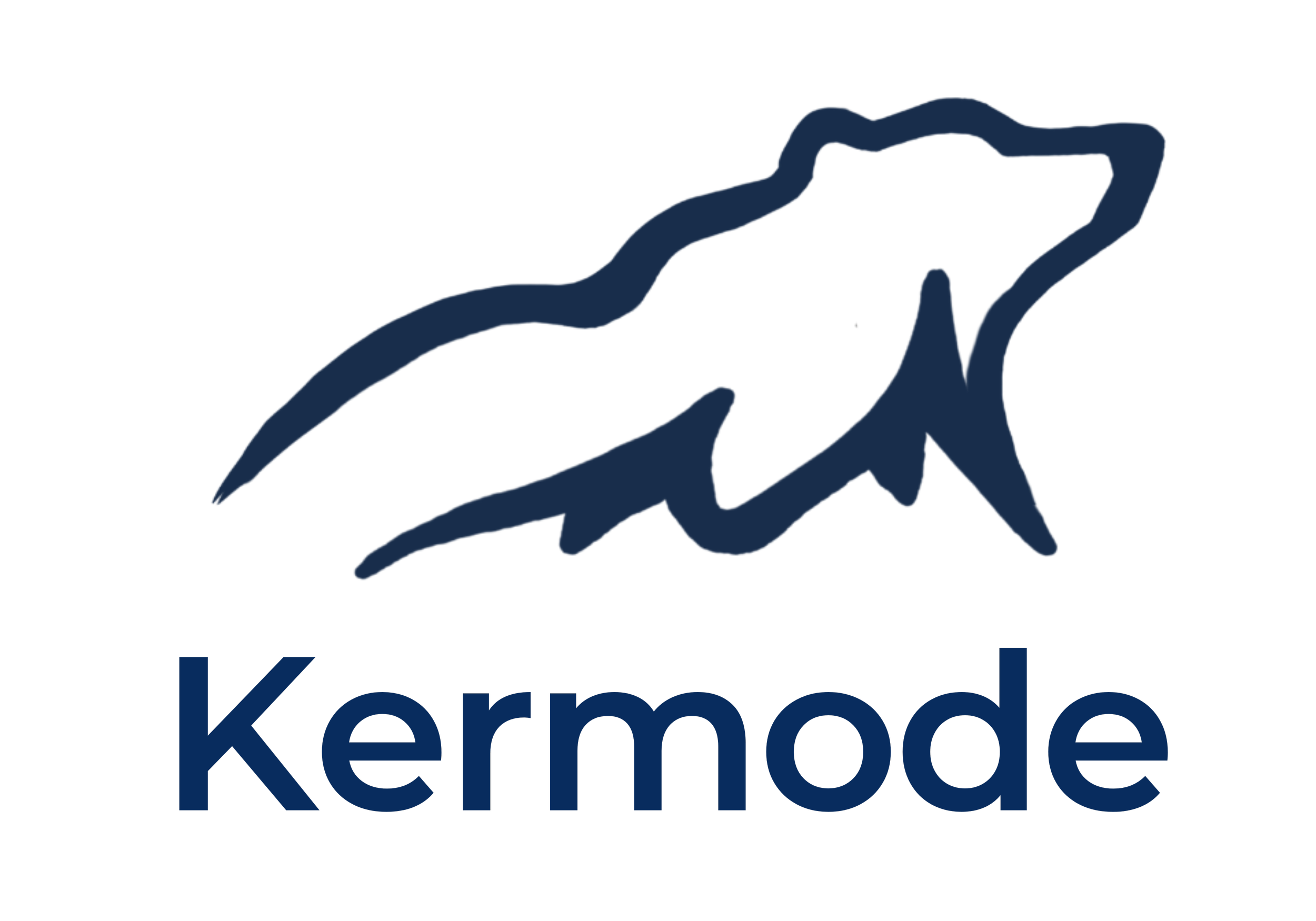 Stylized logo with a mountain outline and the word 'Kermode' underneath.