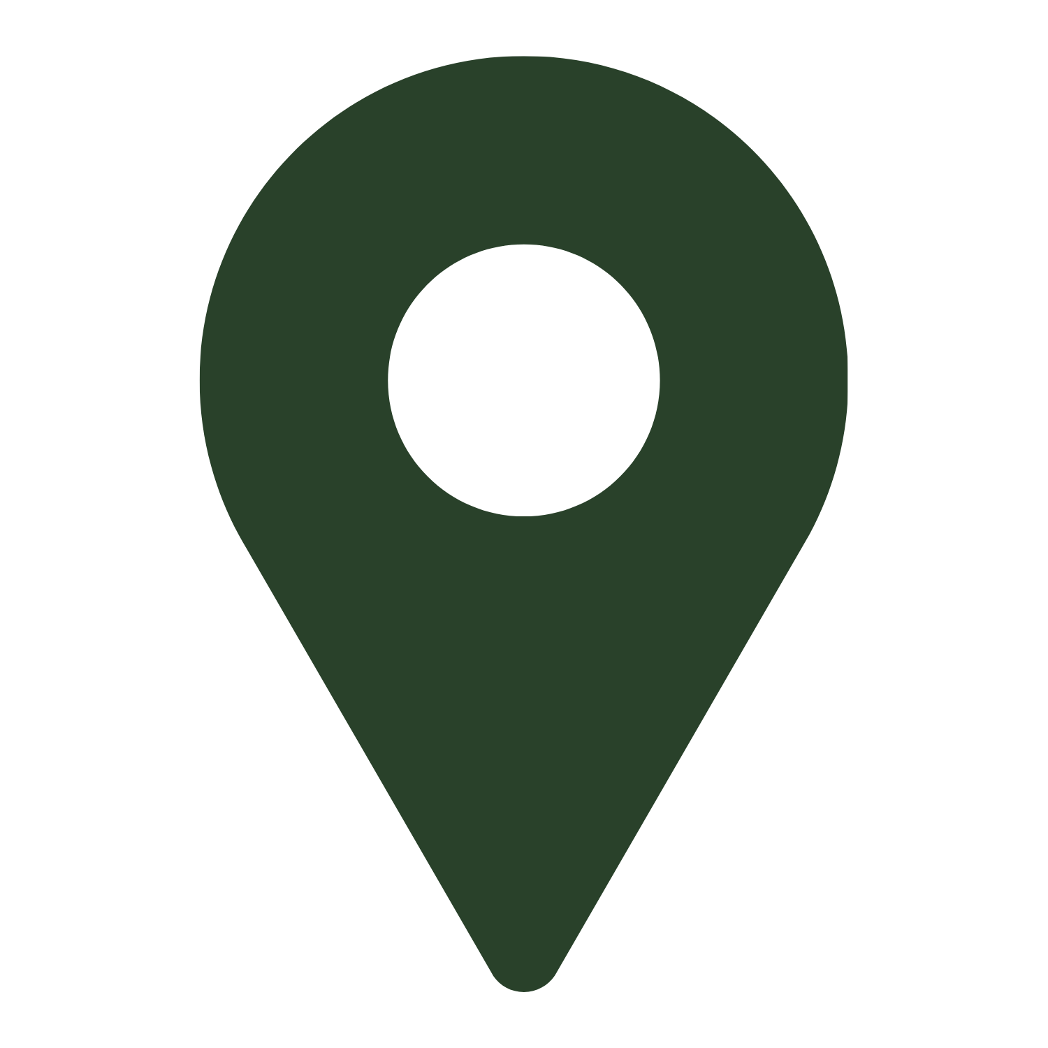 A green map location pin icon.